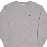 VINTAGE NIKE CLASSIC SWOOSH GRAY SWEATSHIRT 2000S SIZE 2XL