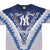Vintage Mlb Tie Dye New York Ny Yankees Liquid Blue Tee Shirt 1990S Size Medium