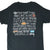 Back of black Stüssy T-shirt with Heal the Bay Santa Monica ocean wildlife graphic and handwritten text