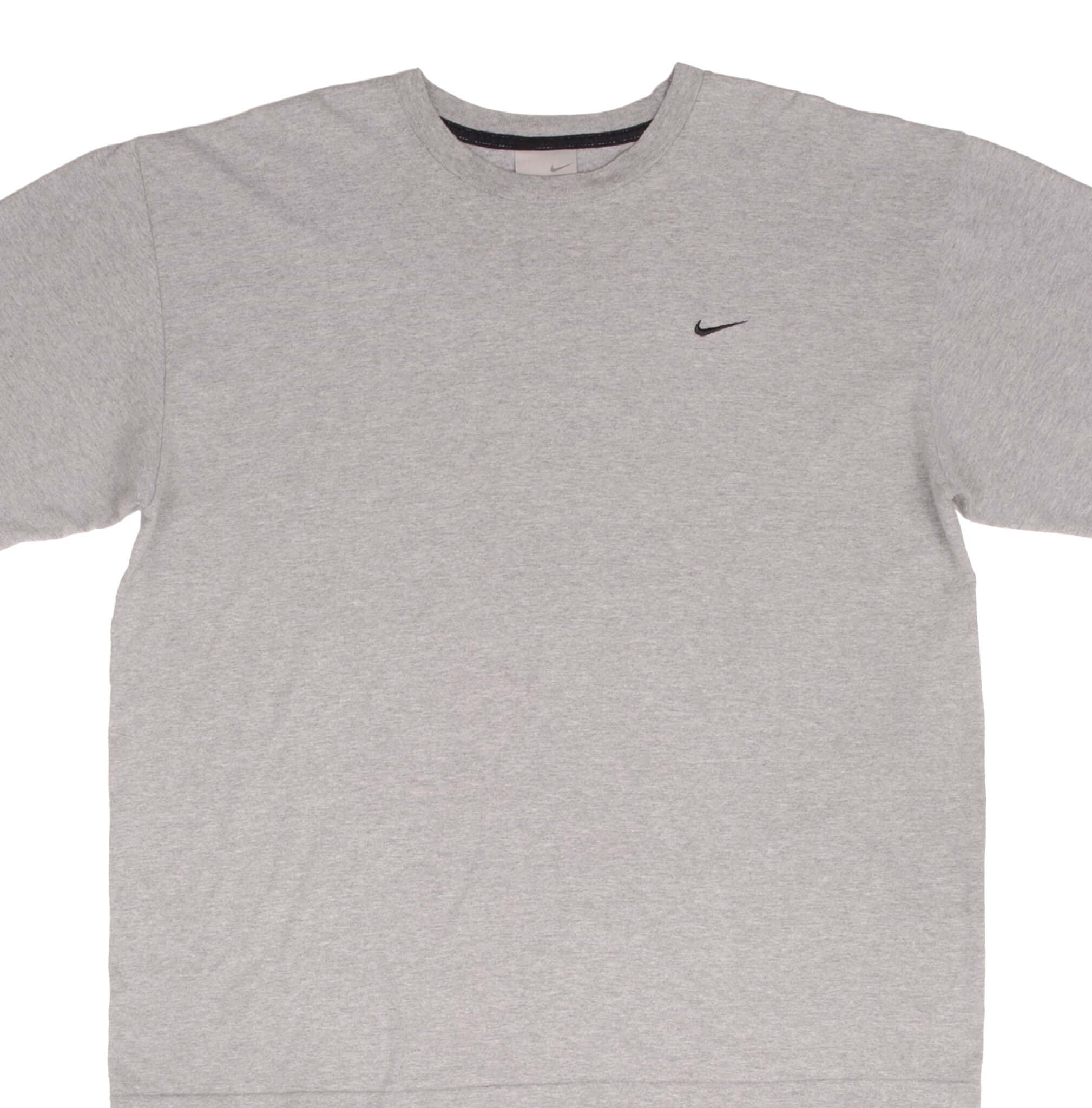 Vintage Nike Classic Swoosh Grey Tee Shirt 2000S Size Large