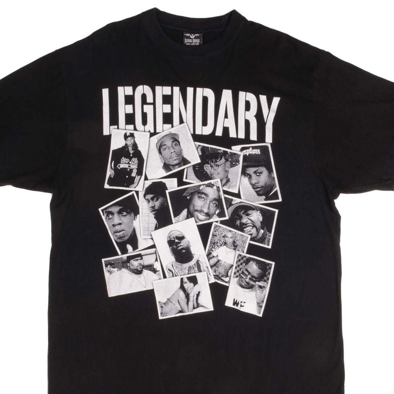 Vintage Legendary Hip Hop Featuring 2Pac Notorious Big Tee Shirt 1990 Size 2XL