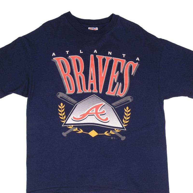 Vintage Mlb Atlanta Braves 1993 Tee Shirt Size Xl Made In USA With Single Stitch Sleves