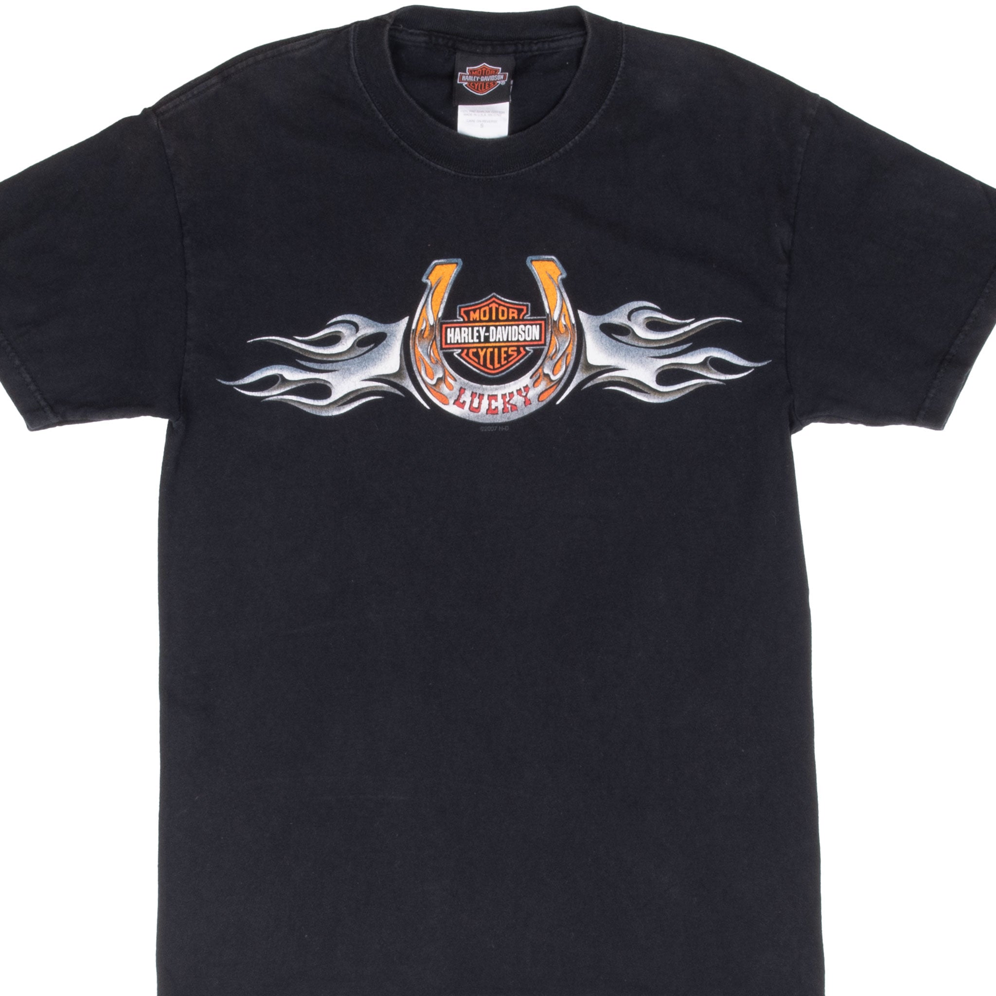 Vintage Harley Davidson Malaga Spain Tee Shirt 2007 Size Small Made In Usa