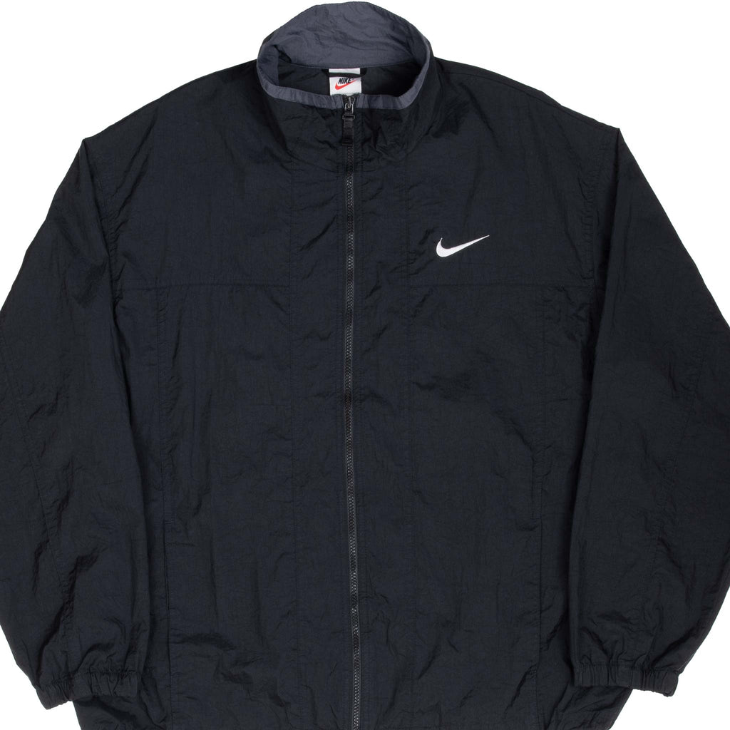 VINTAGE NIKE CLASSIC SWOOSH BLACK WINDBREAKER JACKET 1990S SIZE LARGE Vintage rare usa