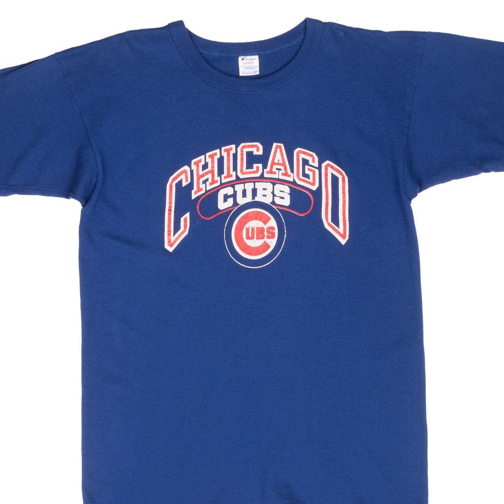 Vintage Mlb Chicago Cubs Champion Tee Shirt 1980S Medium Made In Usa With Single Stitch Sleeves