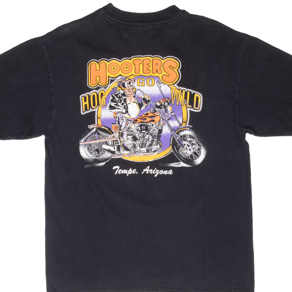 Vintage Hooters Hog Go Wild Biker Tempe Arizona 1990S Tee Shirt Size Large