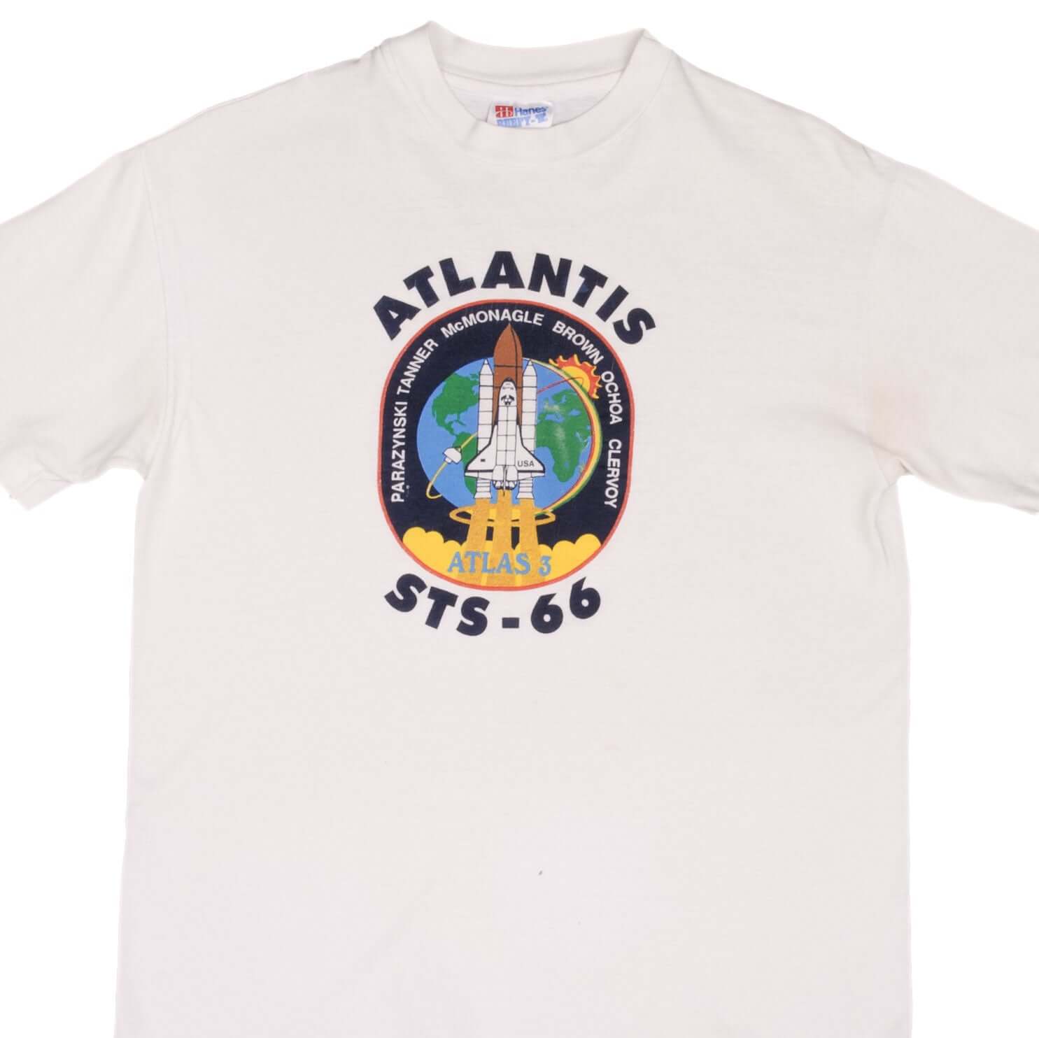 Vintage Atlantis Sts66 Launch Nasa Tee Shirt 1994 Size Small Made In USA