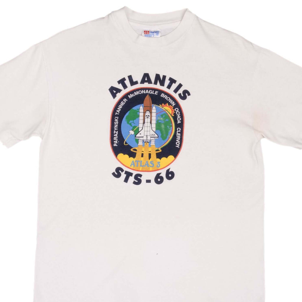 Vintage Atlantis Sts66 Launch Nasa Tee Shirt 1994 Size Small Made In USA