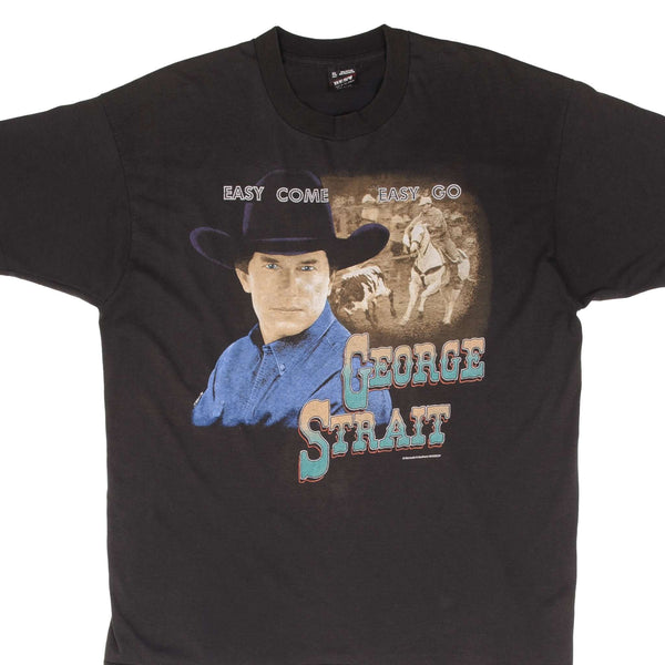 Vintage George Strait Easy Come Easy Go 1994 Tee Shirt Size Xl Made In USA With Single Stitch Sleeves