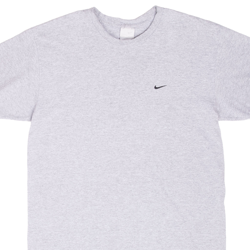 Vintage Nike Classic Swoosh Grey Tee Shirt 2000S Size Large