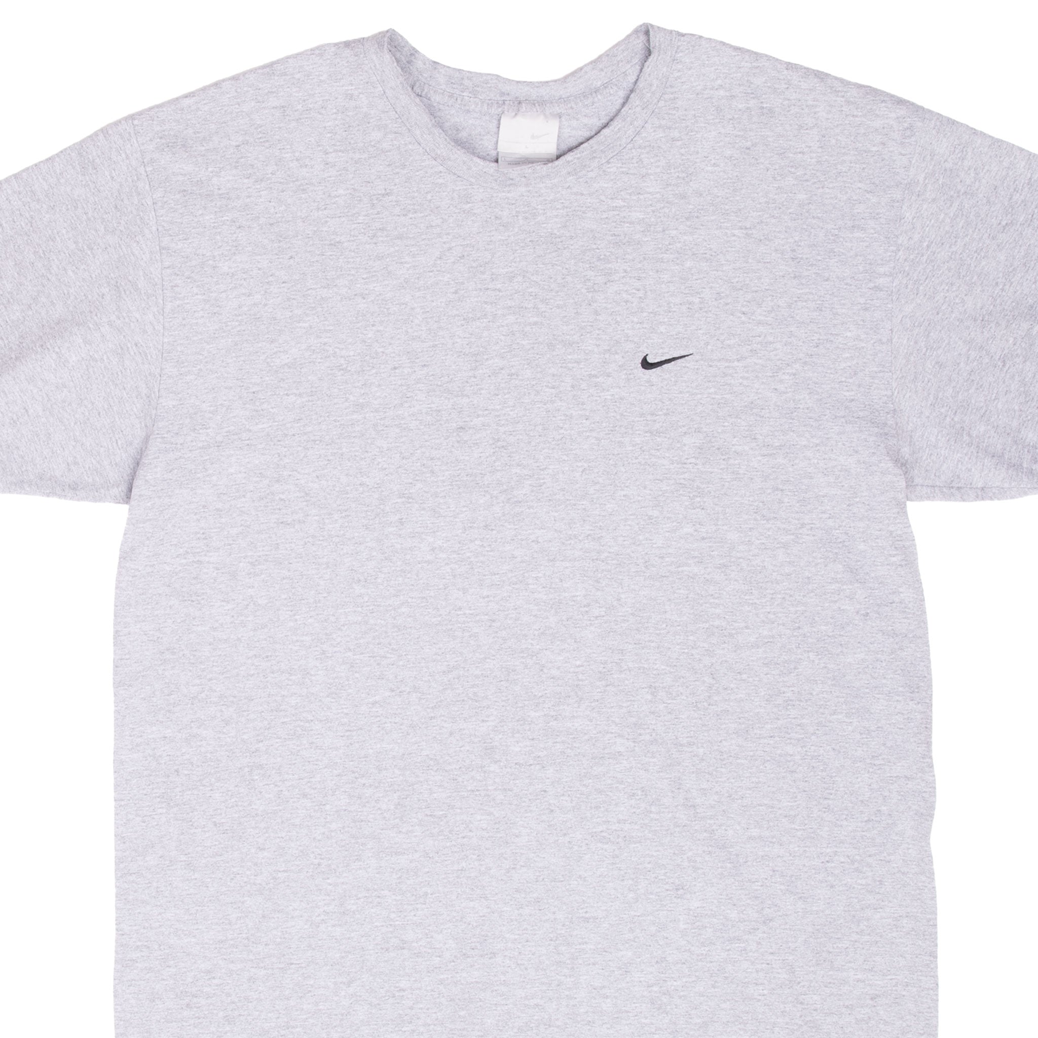 Vintage Nike Classic Swoosh Grey Tee Shirt 2000S Size Large