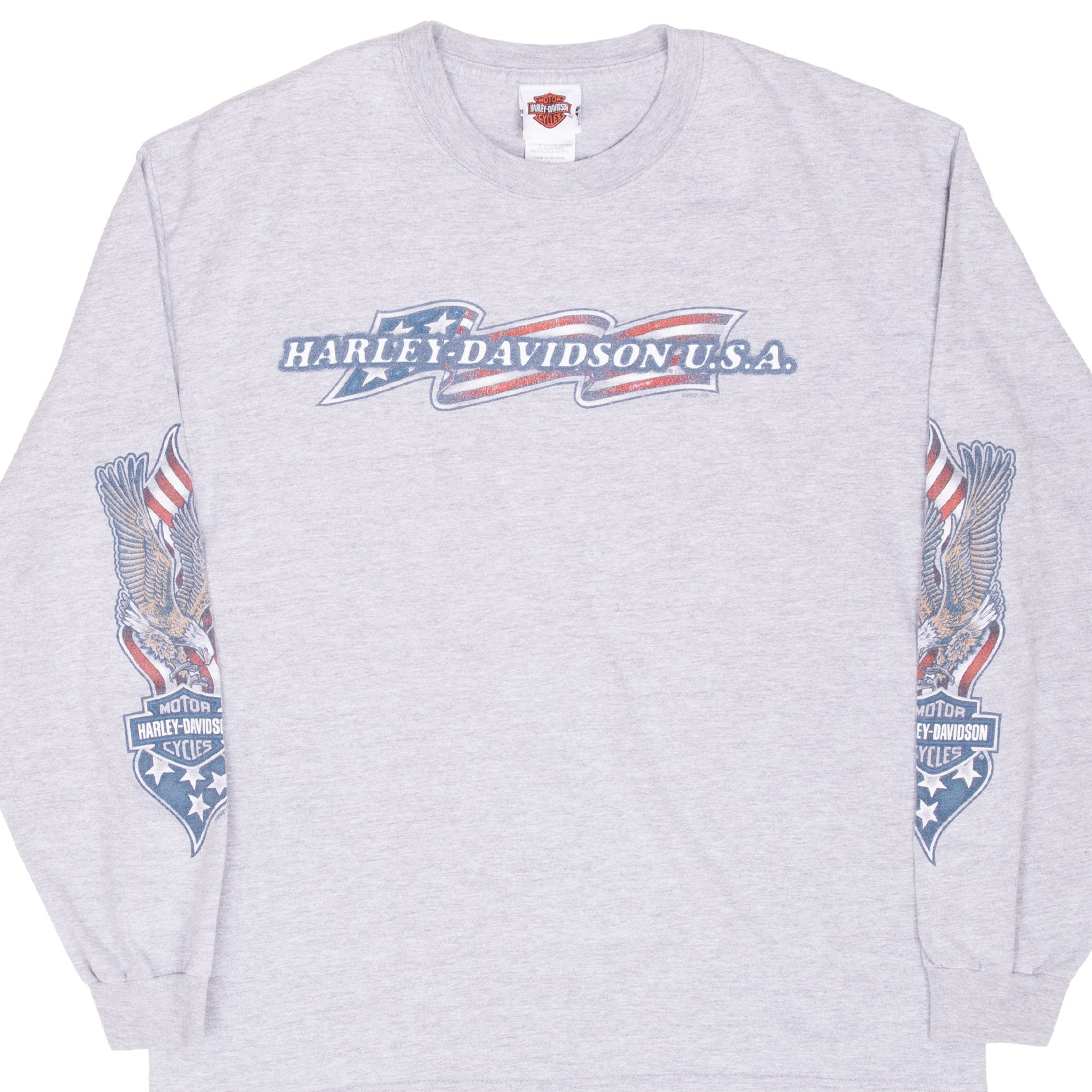 Vintage Harley Davidson Brooklyn Long Sleeve Tee Shirt 2007 Size Large Made In Usa