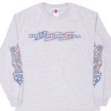 Vintage Harley Davidson Brooklyn Long Sleeve Tee Shirt 2007 Size Large Made In Usa