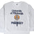 Front of gray Lee sweatshirt with University of Pittsburgh School of Pharmacy crest and print