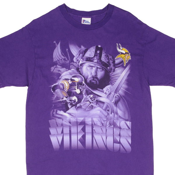 Vintage NFL Minnesota Vikings 1990S Tee Shirt Size Large Made In USA With Single Stitch Sleeves