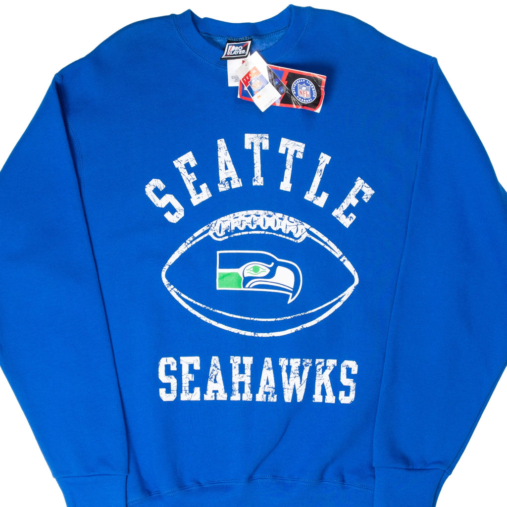 VINTAGE NFL SEATTLE SEAHAWKS SWEATSHIRT 1990S LARGE DEADSTOCK NOS