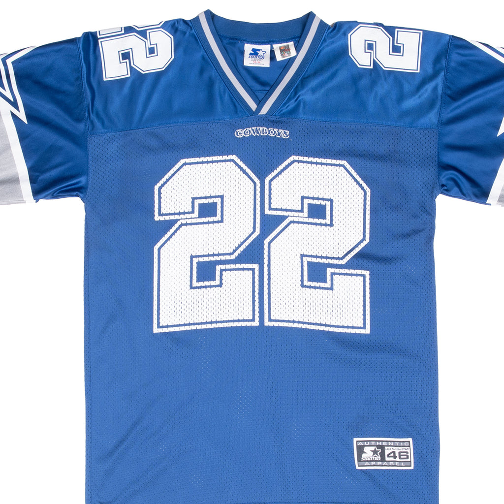Vintage Nfl Dallas Cowboys E Smith #22 Starter Jersey 1995 Medium Made In Usa