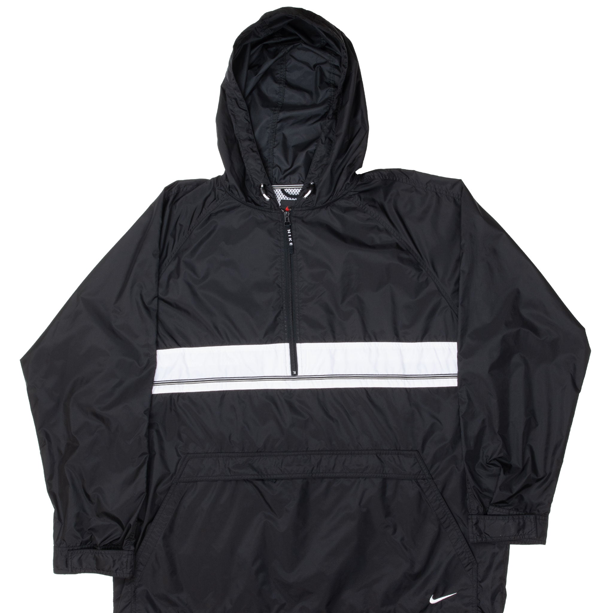 Vintage Nike Black Pullover Windbreaker Jacket 1990S Size 2XL