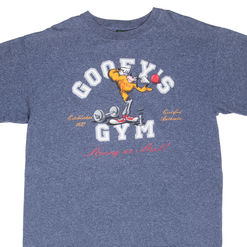 Vintage Disney Goofy's Gym 1990S Tee Shirt Size XL Made In Usa With Single Stitch Sleeves