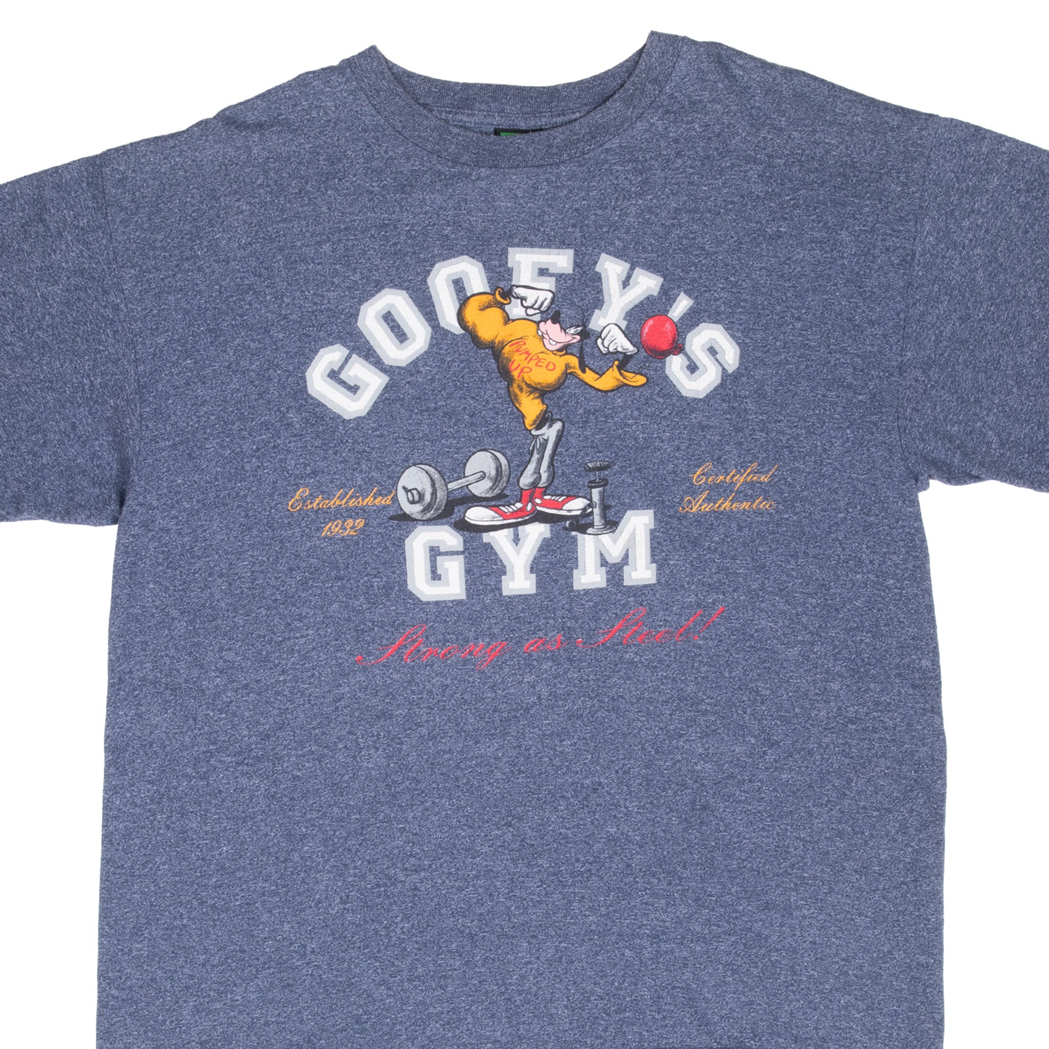 Vintage Disney Goofy's Gym 1990S Tee Shirt Size XL Made In Usa With Single Stitch Sleeves