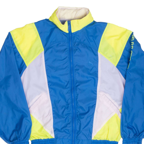 Vintage Puma Neon Windbreaker Jacket 1980S Size Medium