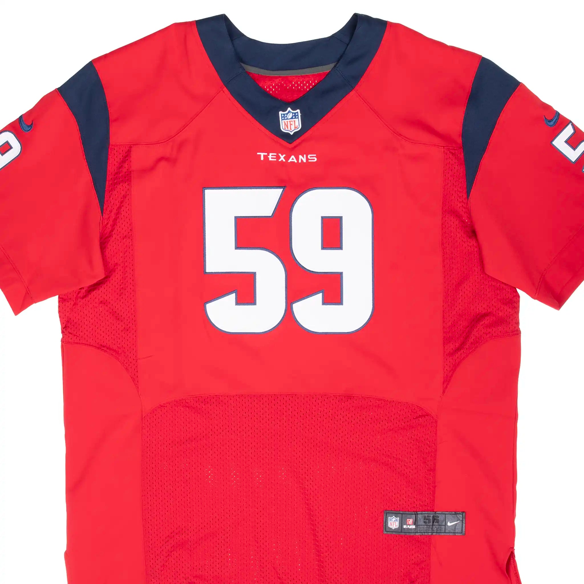 VINTAGE NFL HOUSTON TEXANS MERCILUS #59 NIKE JERSEY 2000S SIZE 56