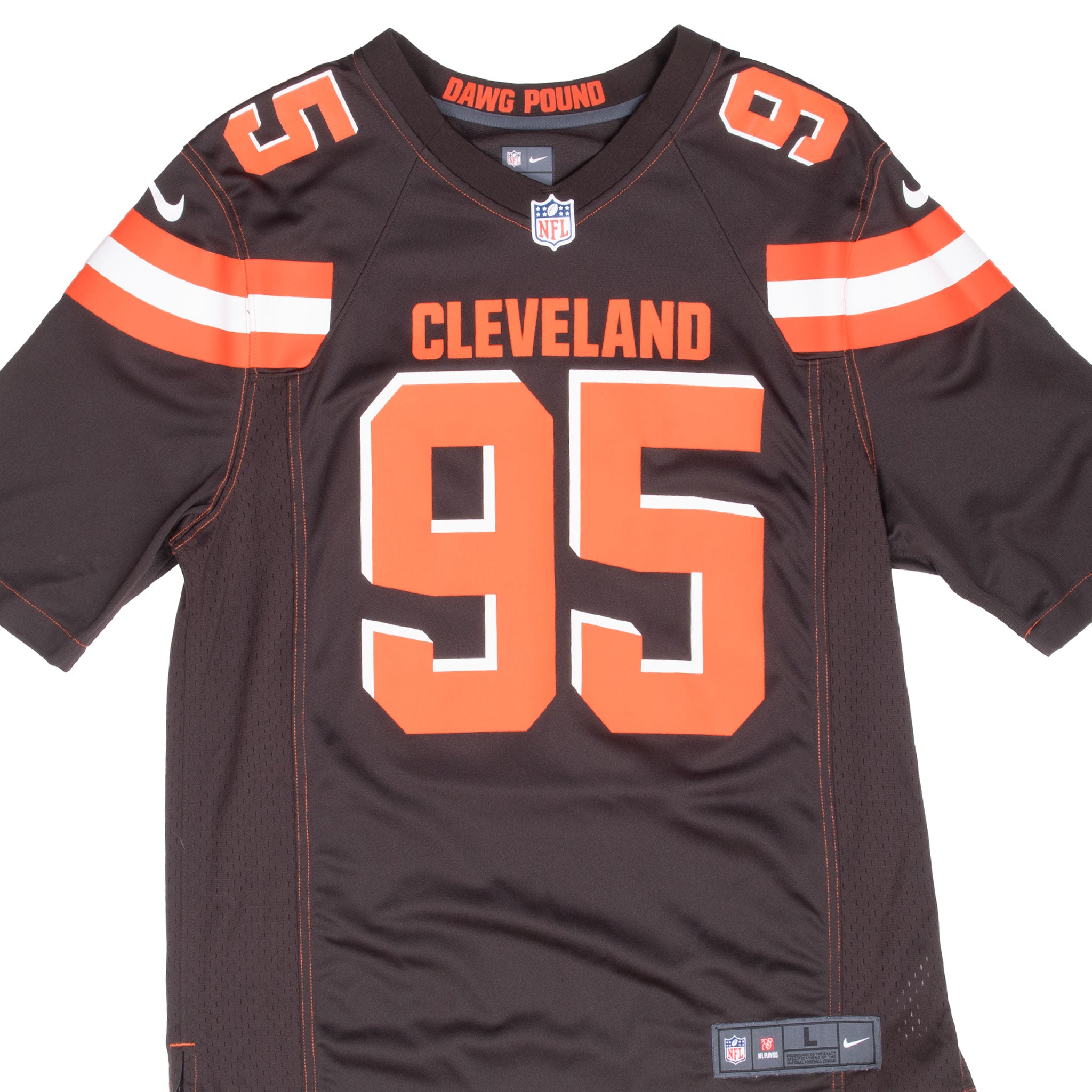 VINTAGE NFL CLEVELAND BROWNS GARRETT #95 NIKE JERSEY 2010S SIZE LARGE