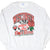 Front of gray Wisconsin Badgers Rose Bowl sweatshirt with Bucky Badger and red rose graphic