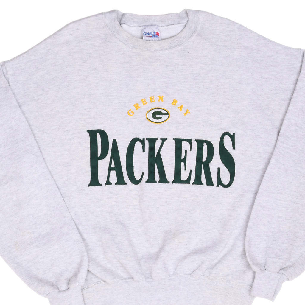 Vintage Nfl Green Bay Packers 1990S Embroidered Sweatshirt Size Large