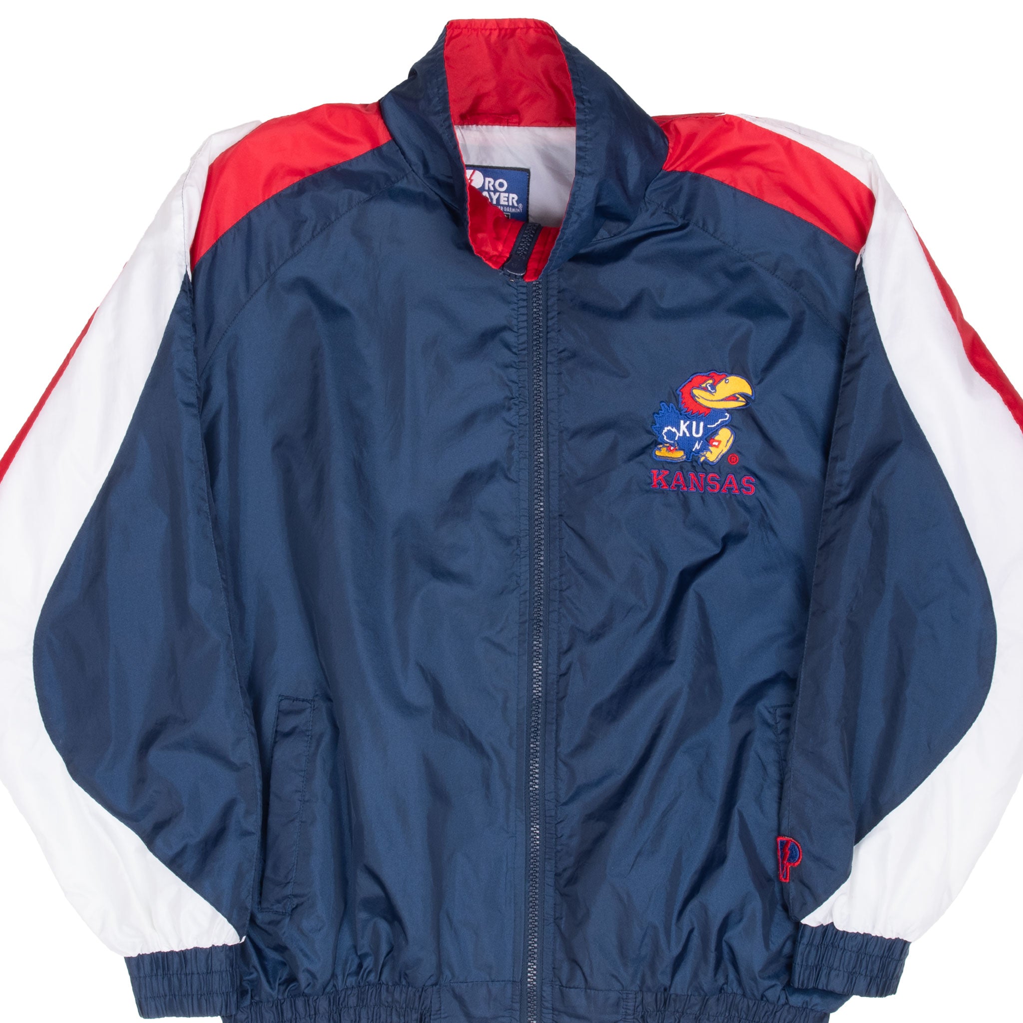 Vintage Ncaa Kansas University Pullover Windbreaker Jacket 1990S Size Large