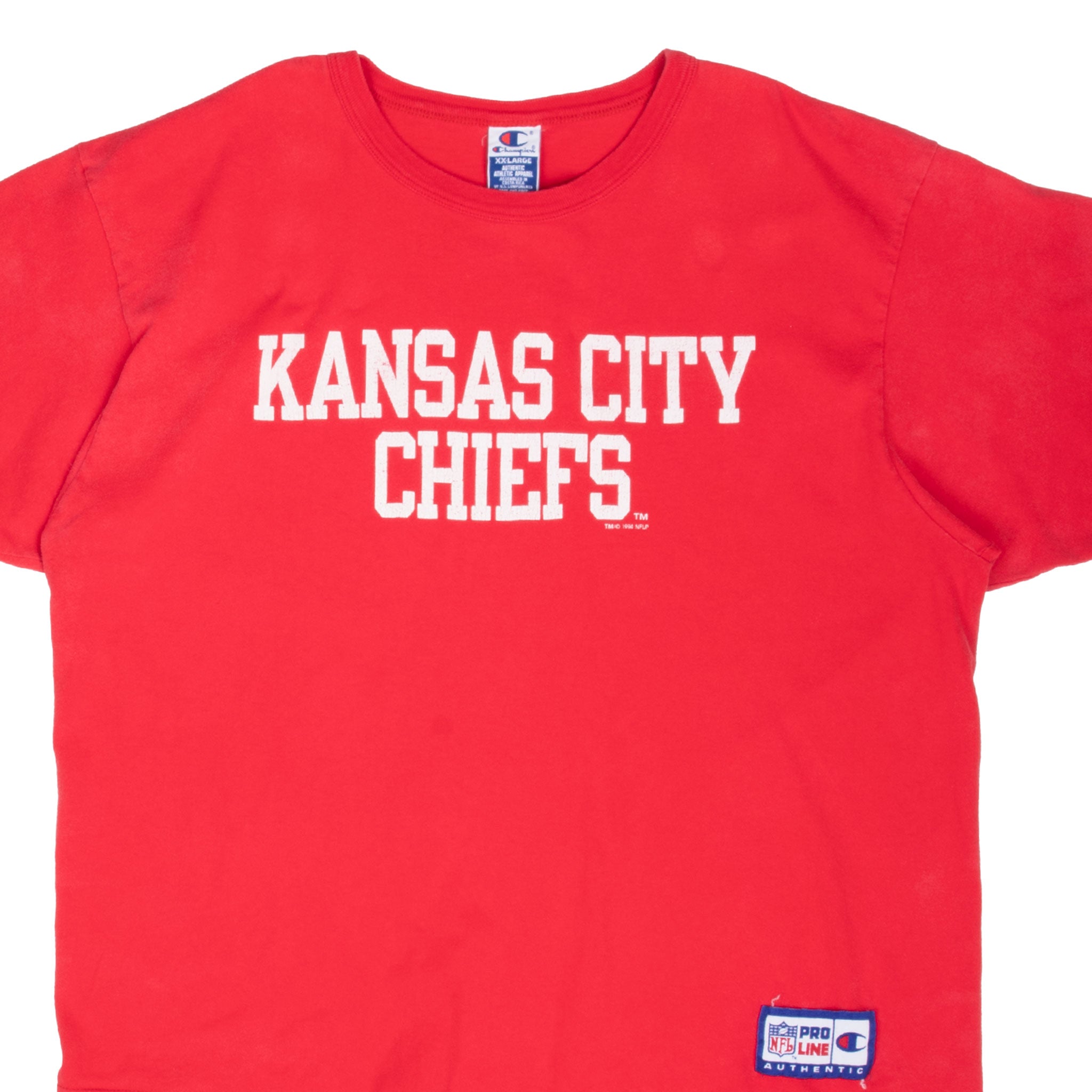 Vintage Nfl Kansas City Chiefs 1994 Champion Tee Shirt Size 2XL Made In Usa