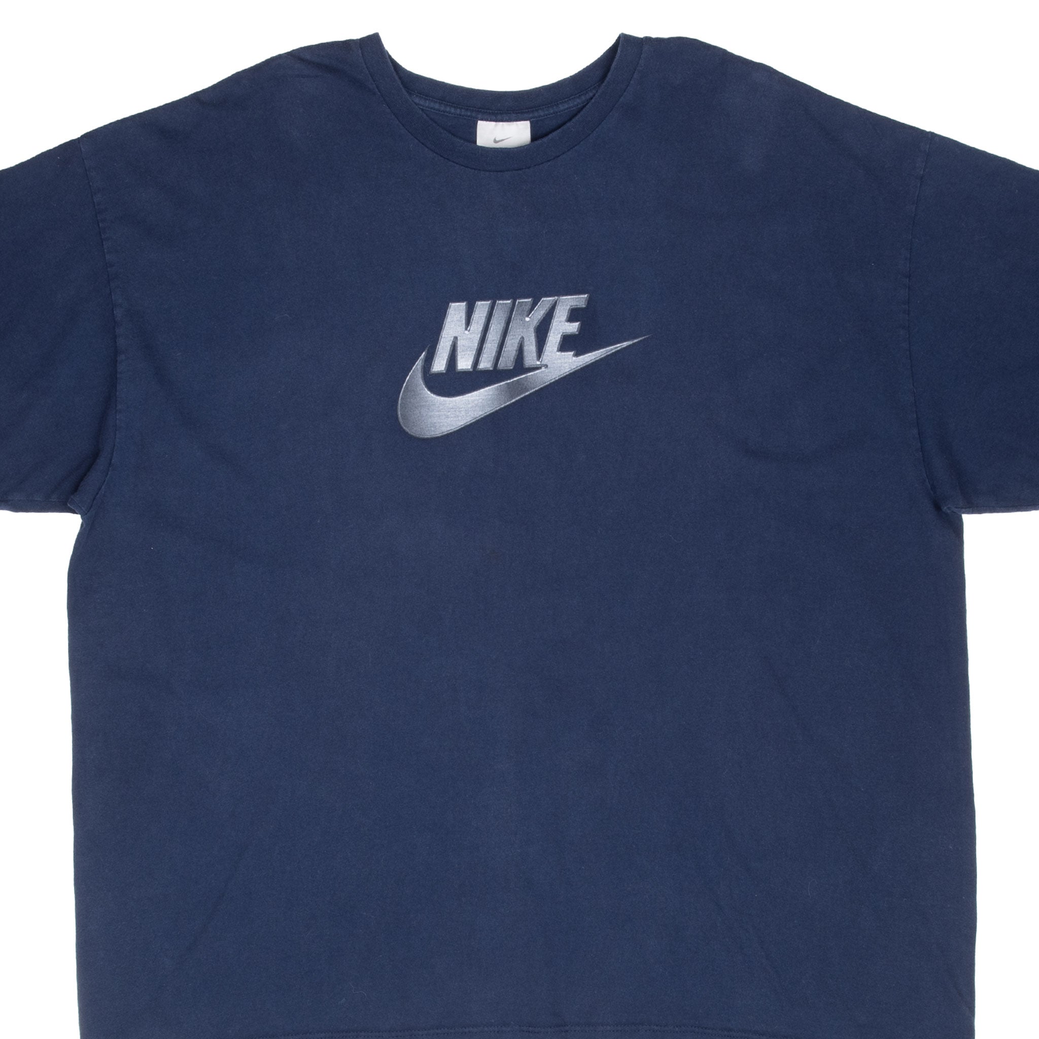 Vintage Nike Spellout Navy Blue Tee Shirt 2000S Size 2XL Made In USA