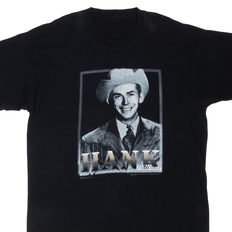 Vintage Hank Willams The Legend Continues 1996 Tee Shirt Size XL With Single Stitch Sleeves