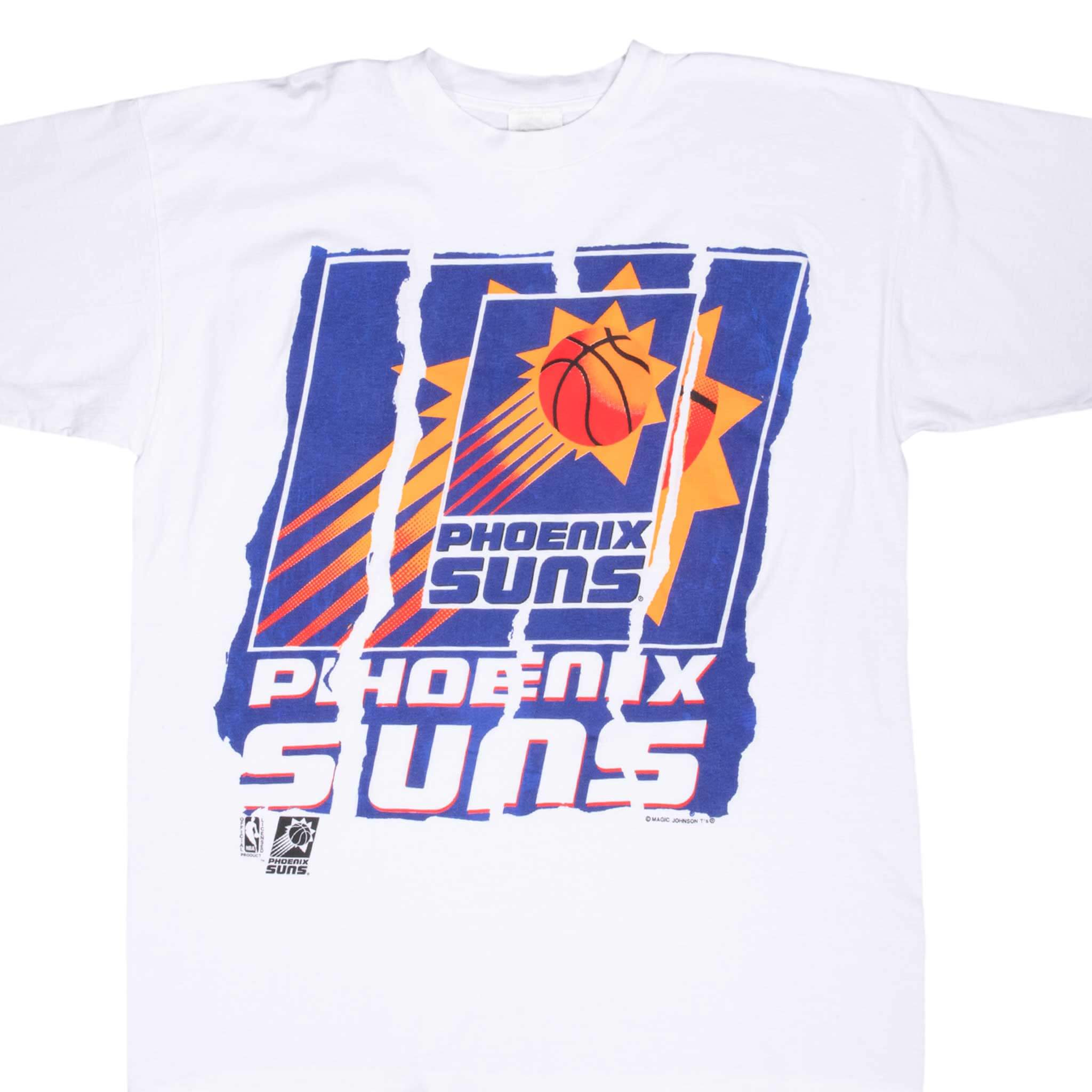 Vintage Nba Phoenix Suns 1990S White Tee Shirt Size XL