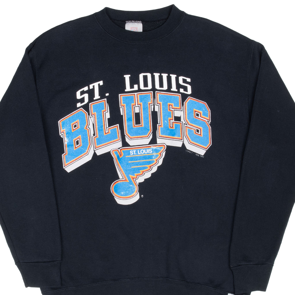 Vintage Nhl St Louis Blues Sweatshirt 1991 Size Large Made In Usa