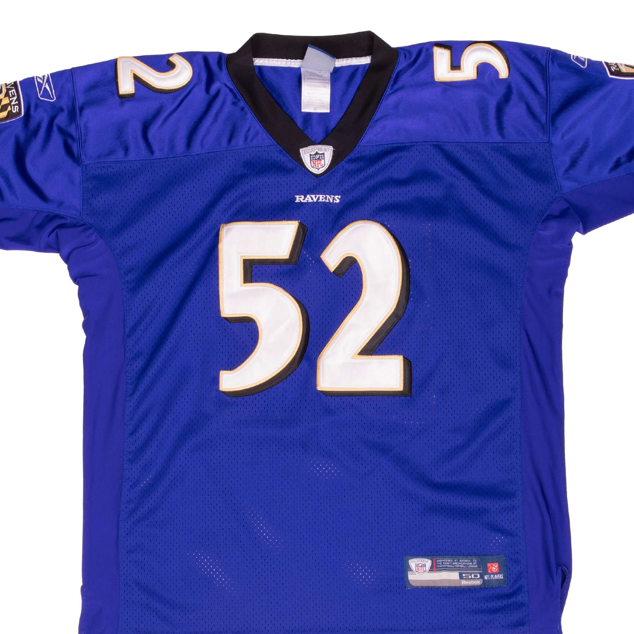 Vintage NFL Baltimore Ravens R Lewis #52 Reebok Jersey 2000S Size 50