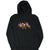 Front of black Polo Ralph Lauren hoodie with embroidered polo players and horses