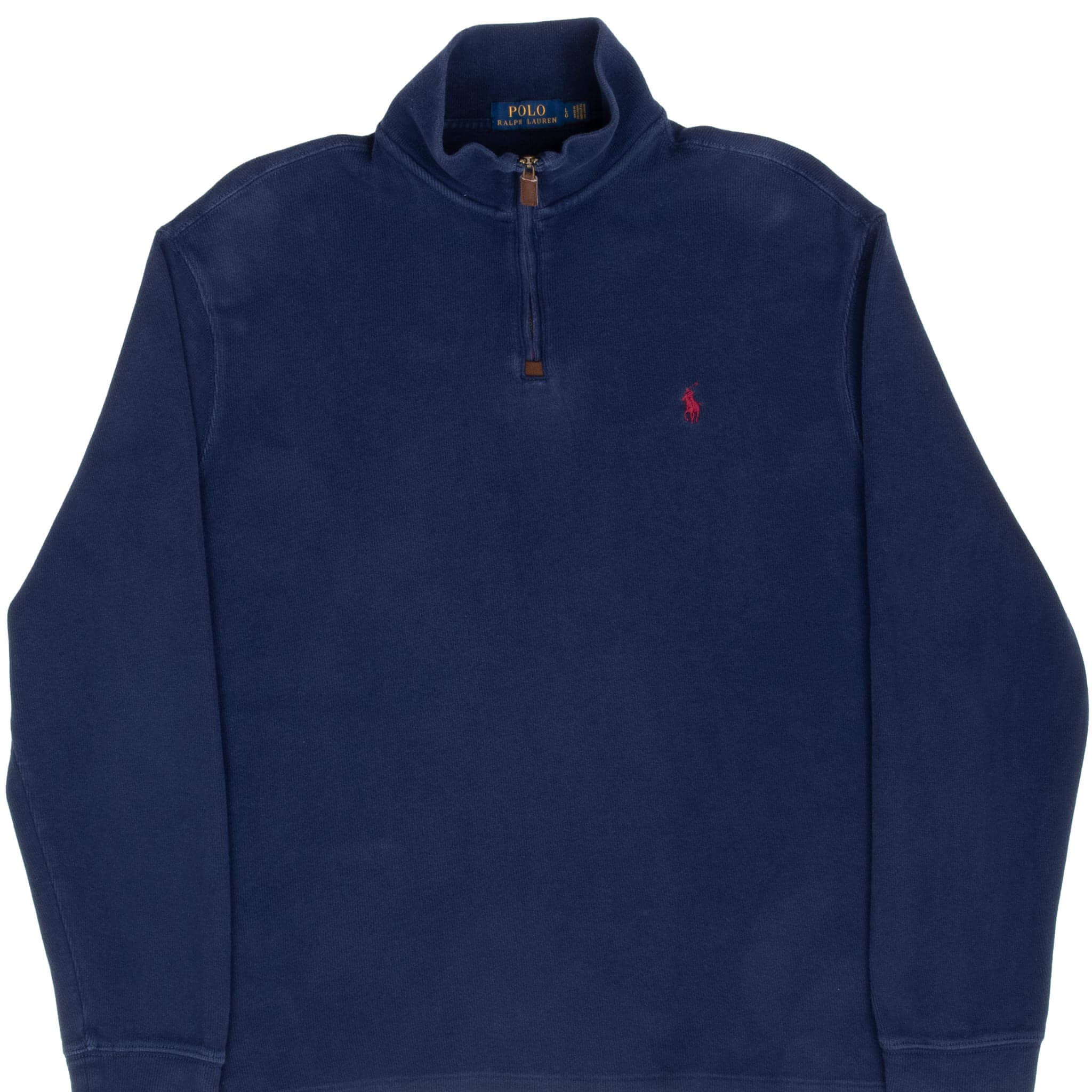 Vintage Polo Ralph Lauren Navy Blue Quarter 1/4 Zip Sweater Size Large