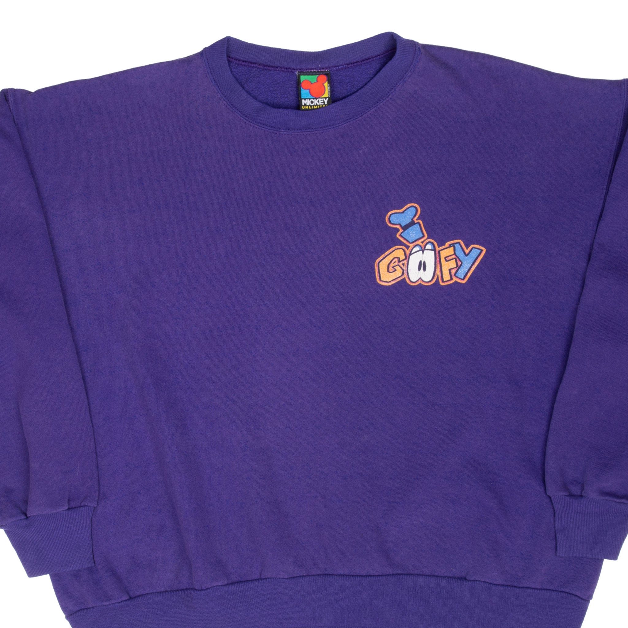 Vintage Disney Goofy Purple Sweatshirt 1990S Size Medium