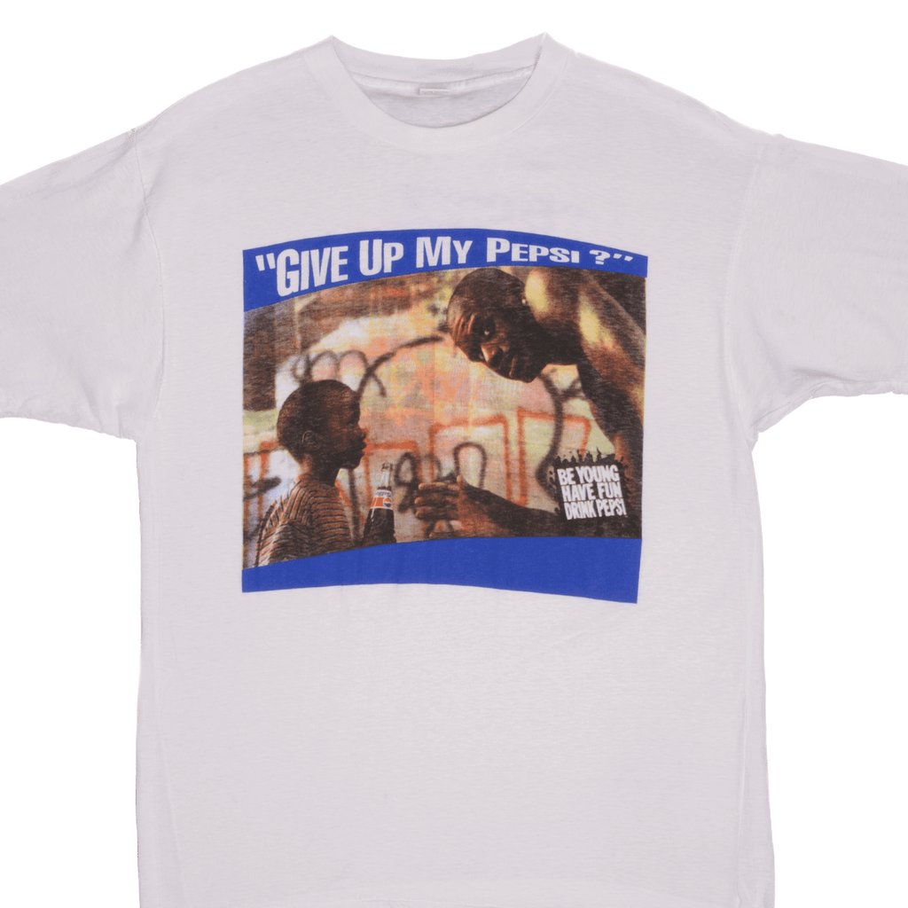 VINTAGE GIVE UP MY PEPSI COLA SHAQ O'NEIL TEE SHIRT 1990S SIZE LARGE