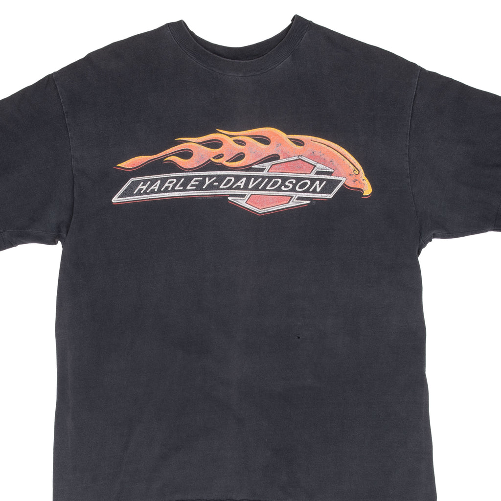 Vintage Harley Davidson Rapid City South Dakota 1993 Tee Shirt Size Large Made In Usa With Single Stitch Sleeves