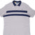 Vintage Ralph Lauren Grey & Blue Striped Polo Shirt 1990S Size 2XL
