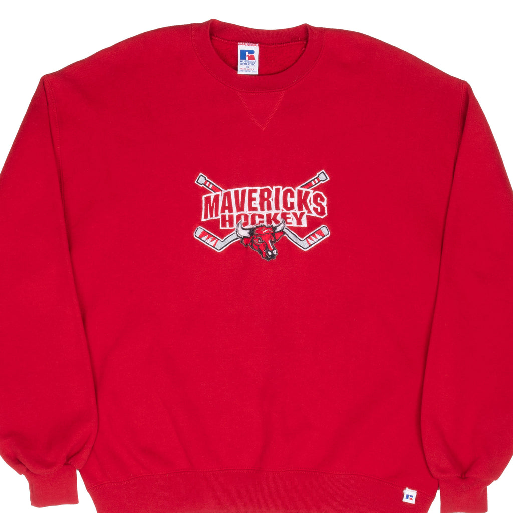 Vintage Ncaa Nebraska Omaha Mavericks Hockey Sweatshirt 1990S Size XL Made In Usa