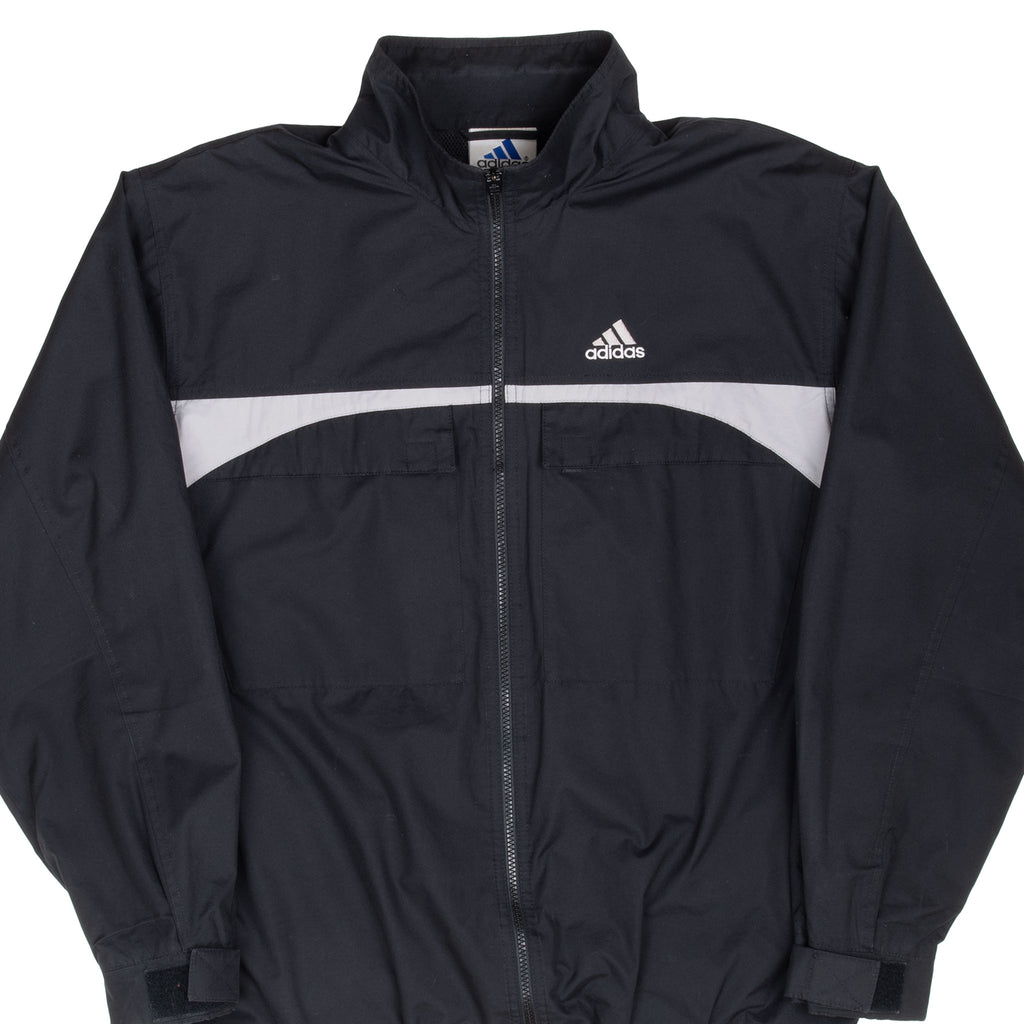 Vintage Adidas Black Windbreaker Jacket 1990S Size Medium