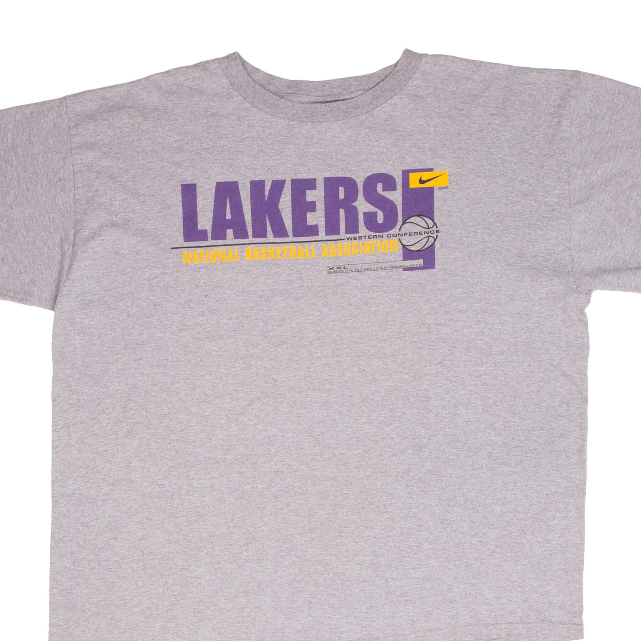 Vintage Nike NBA Los Angeles Lakers 1990s Nike Team Grey Tee Shirt Size XL