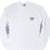 Front of white Harley-Davidson long-sleeve pocket T-shirt with red and blue flame sleeve graphics