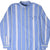 Front of Polo Ralph Lauren blue button-down shirt with white and yellow vertical stripes