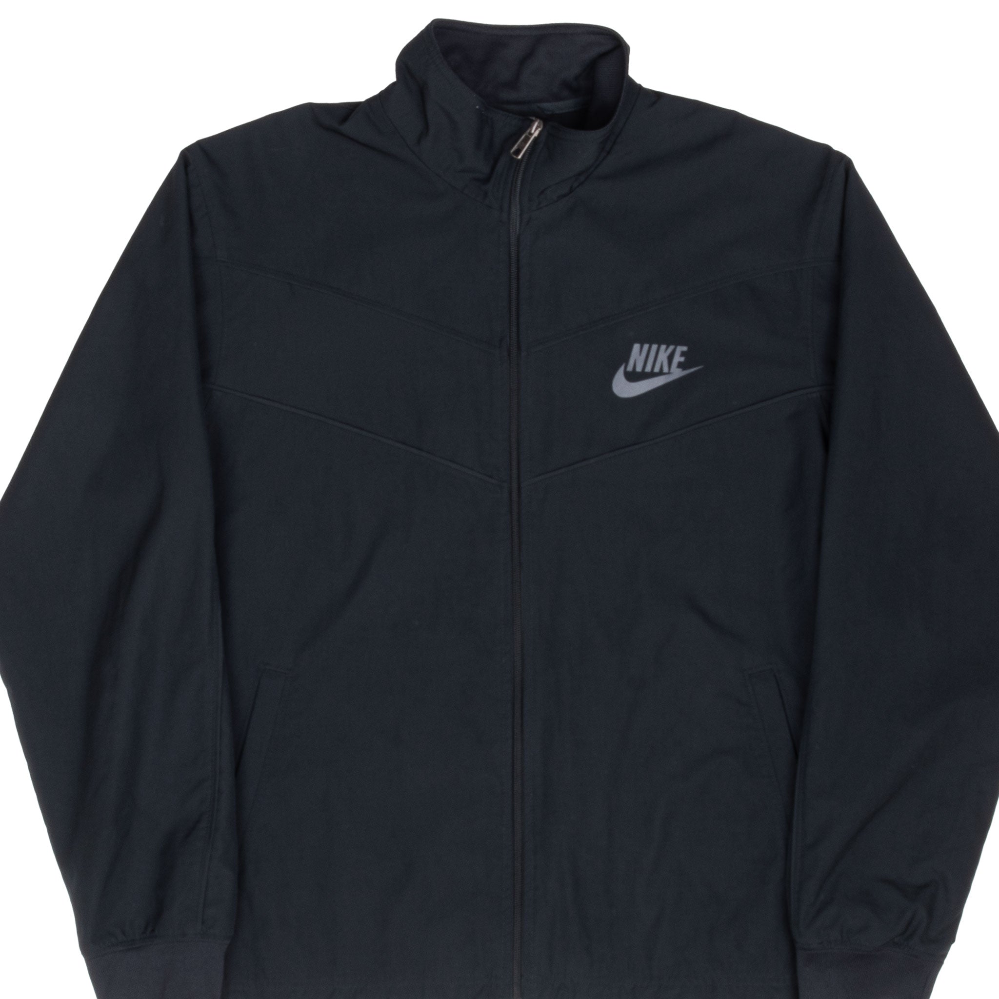 Vintage Nike Swoosh Black Windbreaker Jacket 2000S Size Large