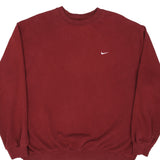 Vintage Red Burgundy Nike Classic Swoosh Sweatshirt 2000S Size 2XL
