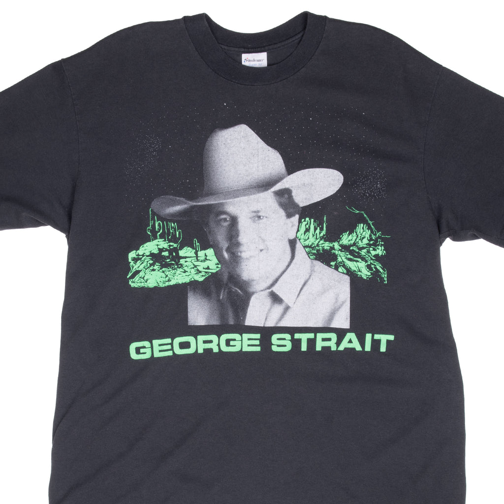 Vintage George Strait Entertainer Of The Year Early 1990S Tee Shirt Large Made In Usa With Single Stitch Sleeves